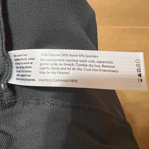 Eileen Fisher | NWT Washable Stretch Crepe Pants High Rise Pull-On Ash Size XL - Picture 11 of 11